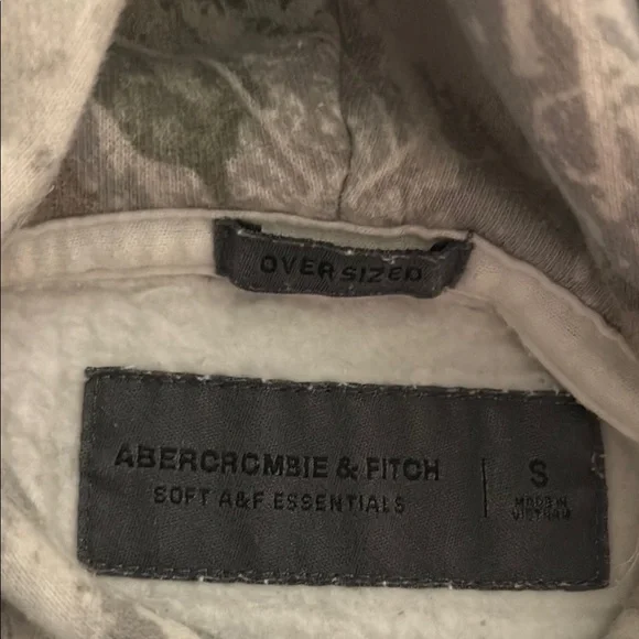 Abercrombie & Fitch Camo Essential Popover Hoodie Adult Size Small - Picture 3 of 5